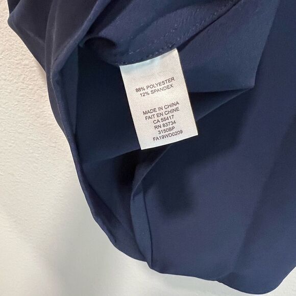 BOSTON PROPER Blue Keyhole Dress - Picture 8 of 11